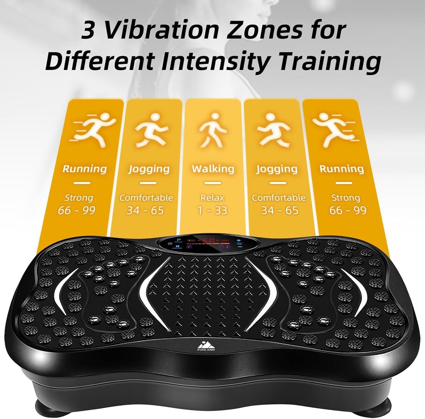 Vibration Plate Exercise Machine with Bluetooth Speaker, Resistance Bands & 99 Speed Levels