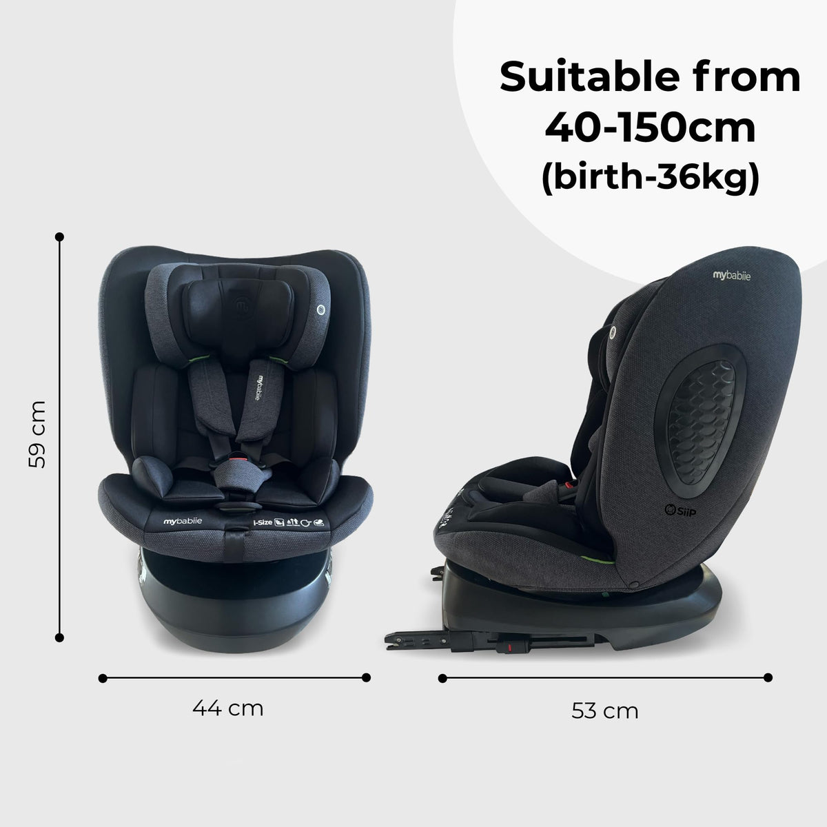 All-Stage 360° Rotating Child Car Seat with ISOFIX, 40-150cm