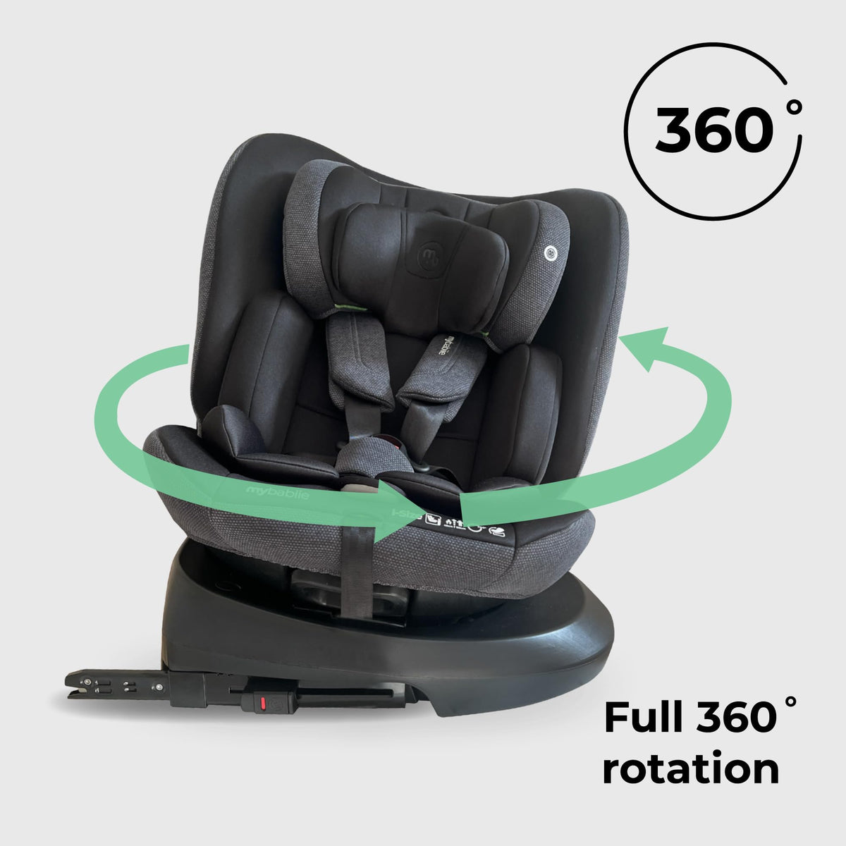 All-Stage 360° Rotating Child Car Seat with ISOFIX, 40-150cm
