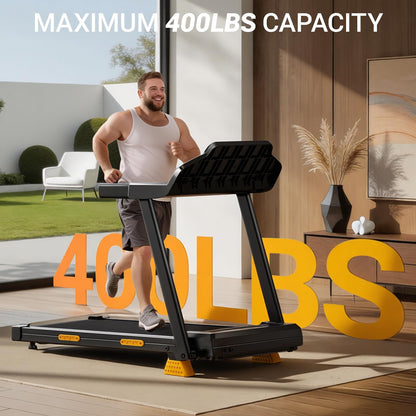 Folding Treadmill with 16% Incline, 3HP Motor, 12km/h Speed & Multi-Function Display