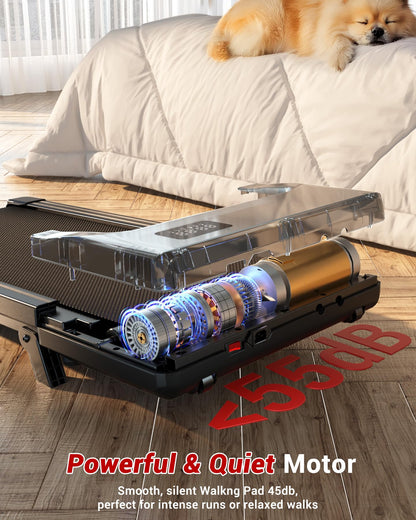 Walking Pad with 6% Incline, 2.5HP Motor, App Control & Foldable Under Desk Treadmill