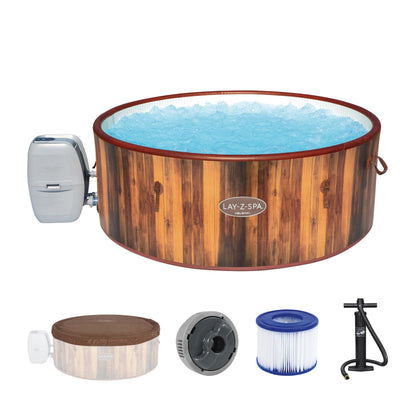 5-7 Person Round Inflatable Hot Tub with WiFi Control & 180 Air Jets