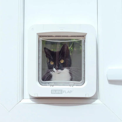 SureFlap Smart Microchip Pet Door for Cats & Small Dogs – White