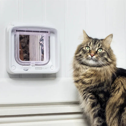 SureFlap Connect Microchip Cat Flap with Hub – White Small/Medium