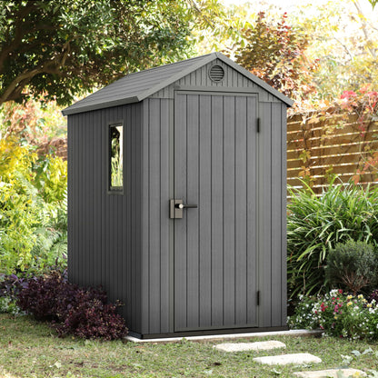 6 x 4ft Apex Garden Storage Shed with Floor, Window & Ventilation