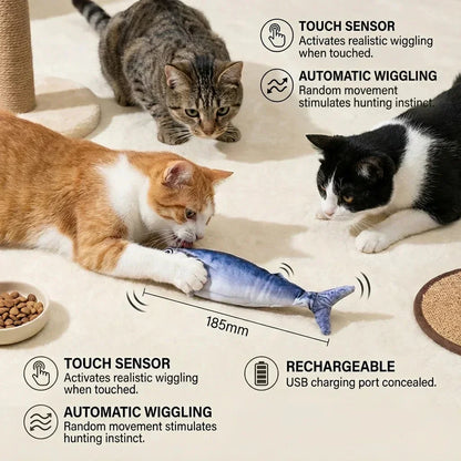 Interactive Wiggly Fish Cat Toy