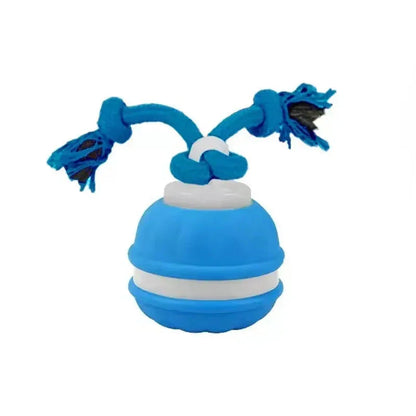 Durable Dog Play Ball with Motion Sensor and Tug Rope in Dog-Friendly Colours