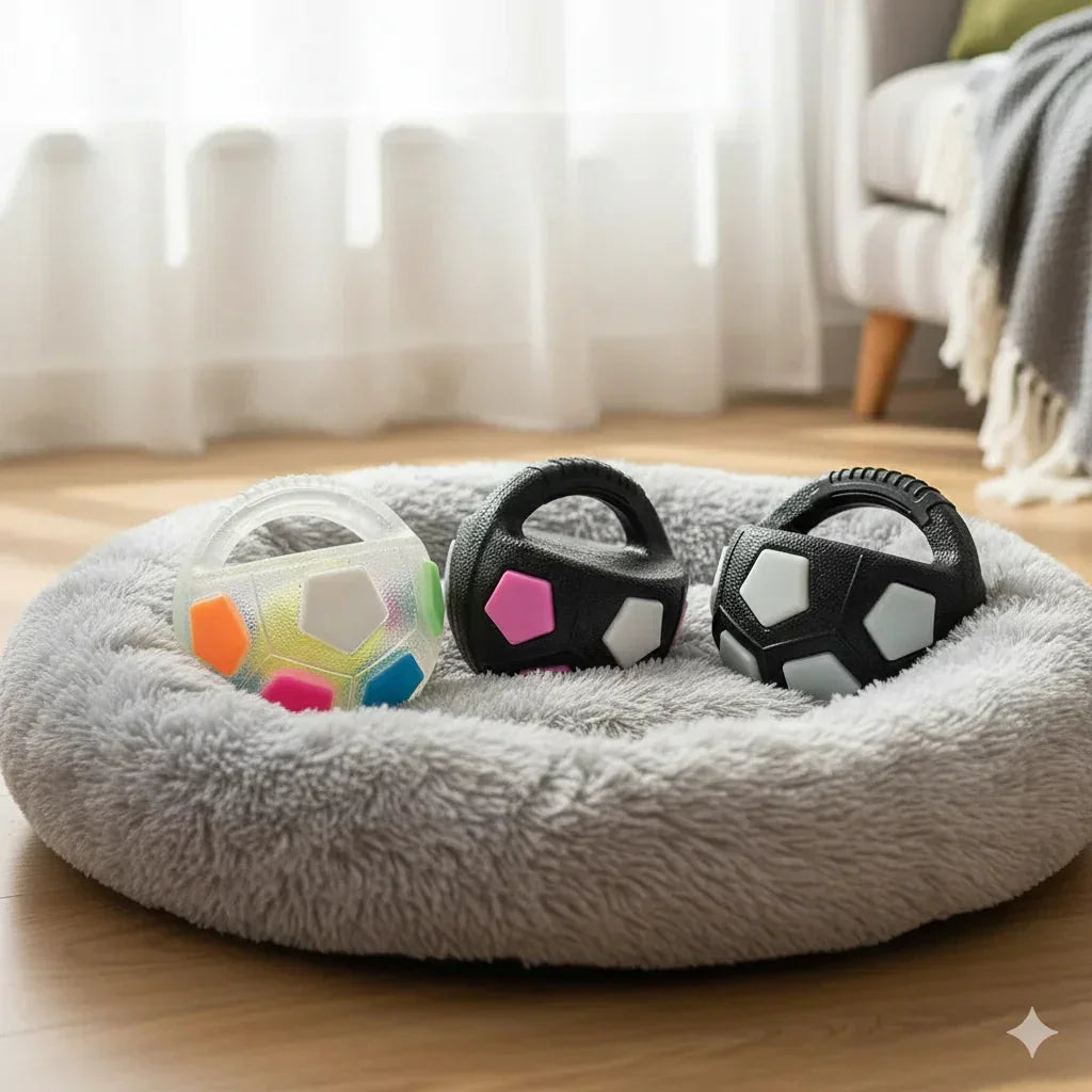 Durable toy ball for stress relief for dogs